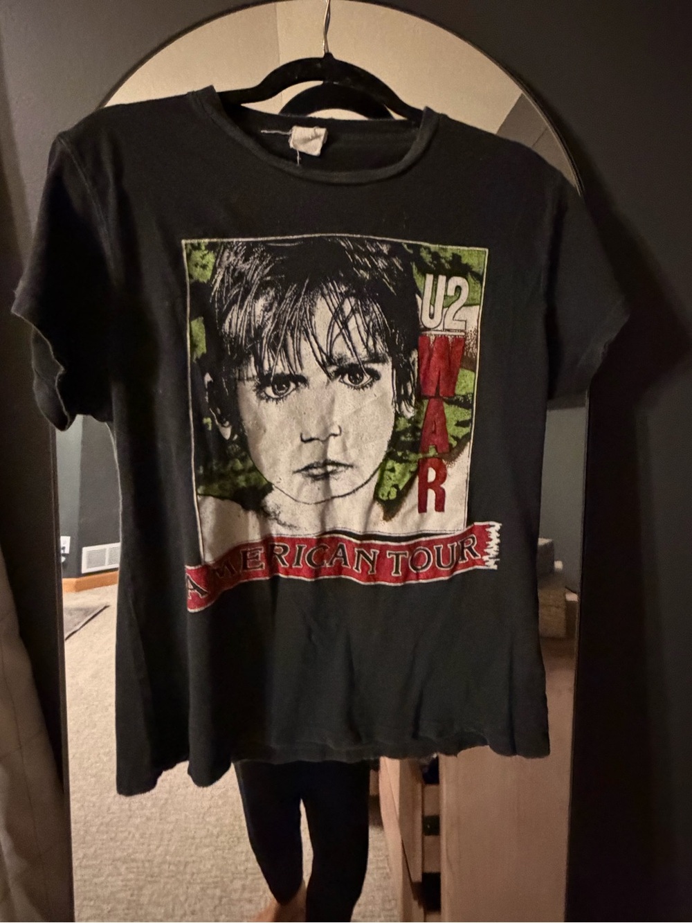 Madeworn War Tour Graphic womens Tee in Black - distressed